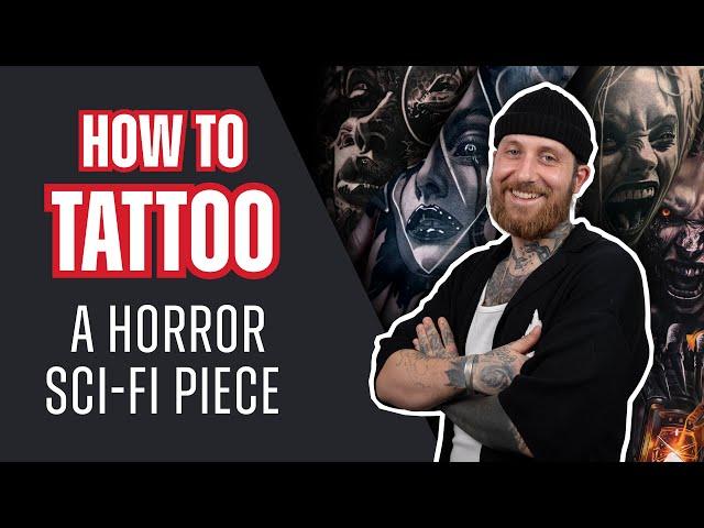 How to Tattoo a Horror Sci-Fi Hand Piece with Tom Farrow | Tattoo Tutorial