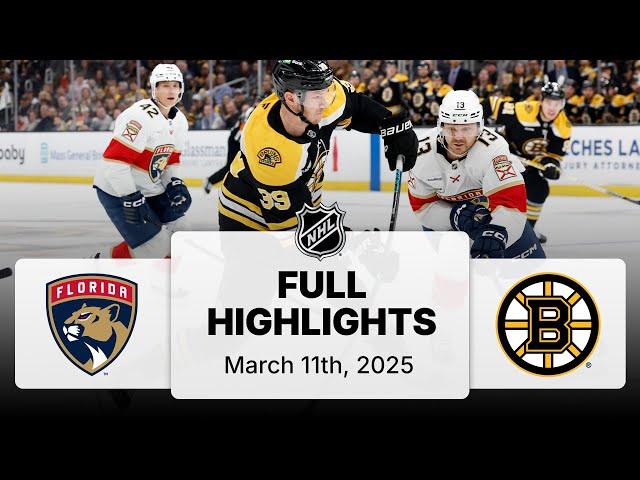 NHL Highlights | Panthers vs. Bruins | March 11, 2025