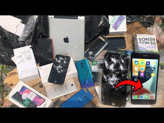 Lots of broken phones found at landfill | Restoring Iphone 7 plus Destroyed