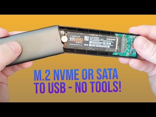 How to Install an M.2 SSD in an External USB Enclosure with NO TOOLS (Tutorial)