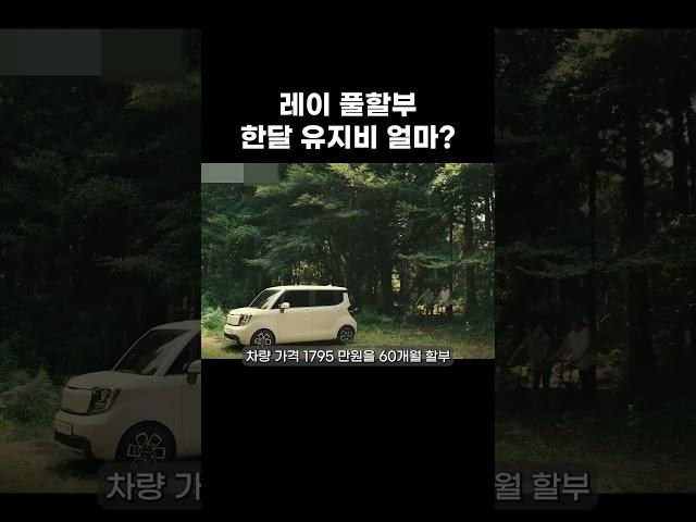 레이 풀할부 한달 유지비 얼마일까?