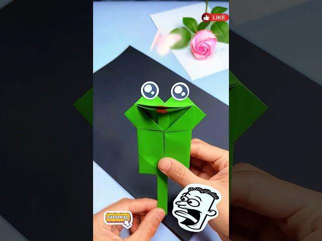 hacer una rana de papel #diy #diyprojects #craft #handmade #origami #shortvideo #shorts #short
