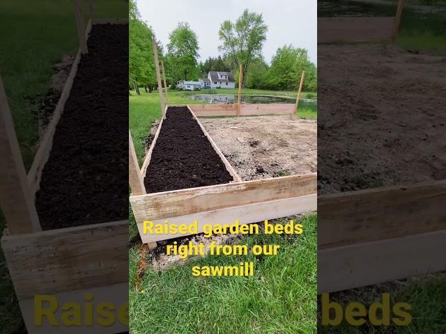 Just one more reason we love our sawmill. #raisedbeds # #sawmill #homemadesawmill