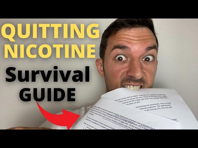 Nicotine Withdrawal Survival Guide: A timeline for nicotine withdrawal *Tips, Tricks, And Mindsets*