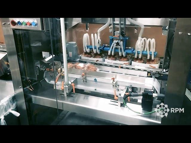 RPM TL3 Case Packer - Packing Wrapped Hamburgers Into Cartons