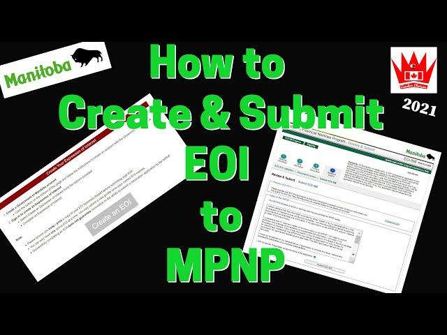 How to create & submit an EOI to MPNP: Manitoba PNP Program| Canada Immigration | Canadian Charisma