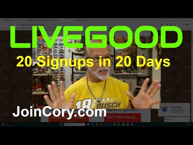 LIVEGOOD: 20 Signups In 20 Days, How? This Powerful System