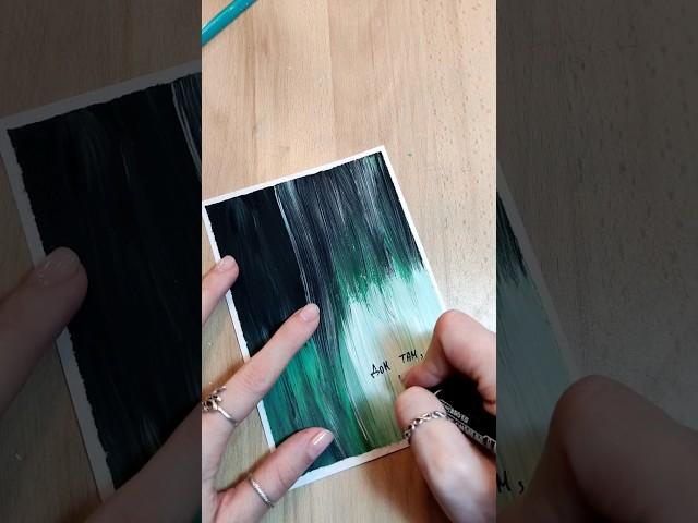 Открытка акрилом с надписью #acrylicpainting #открыткасвоимируками #акрил #открыткаручнойработы
