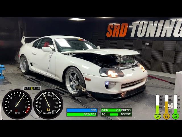 1100HP 2JZGTE 7275 GEN 2 Supra 1-6th Gear Dyno Test