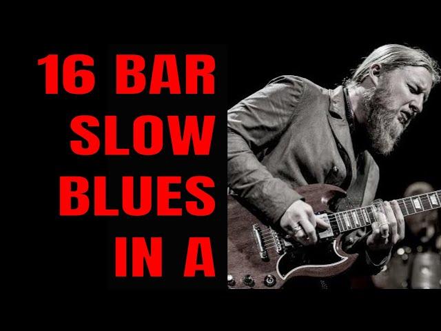 Derek Trucks / BB King Style Slow Blues in A | Guitar Backing Track