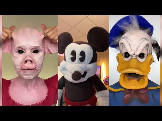 TikTok Mickey Mouse Reacts (TRY NOT TO LAUGH CHALLENGE) PART 2 @HassanKhadair Mickey Puppet