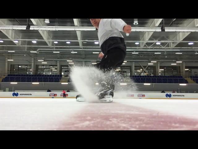 Ice skating slow motion