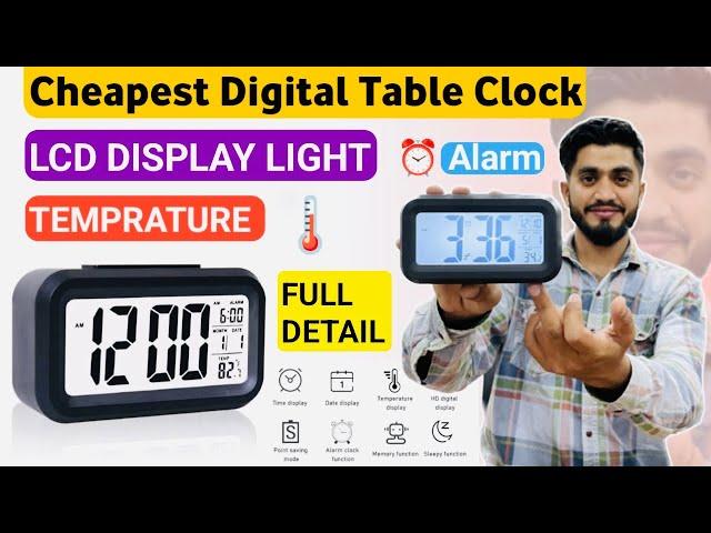 AERYS Digital Alarm Clock || Table Clock for Students || Digital Temperature Table Clock|| LCD Clock