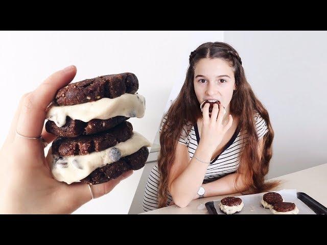 DIY COOKIE ICE CREAM SANDWICHES // Vegan, Raw & Healthy 