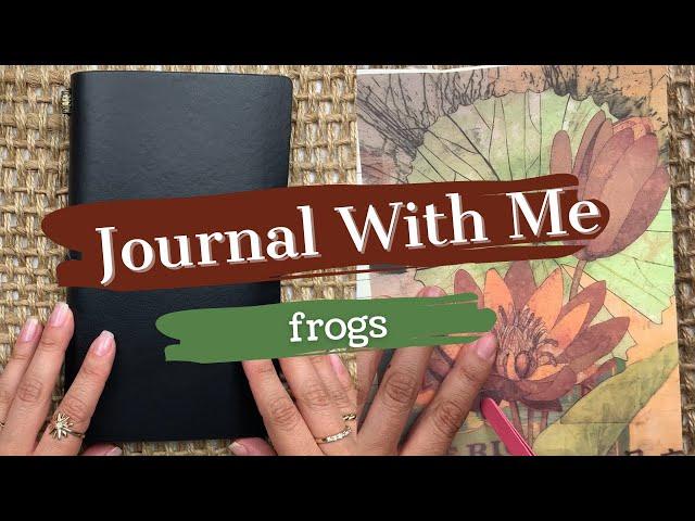 ASMR | Journal with me | frogs (scrapbook)