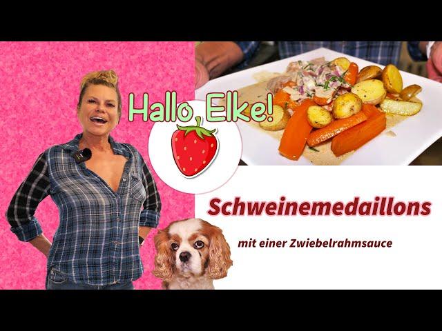 Hallo Elke! 001 Heute koche ich Schweinemedaillons mit einer Zwiebelrahmsauce.