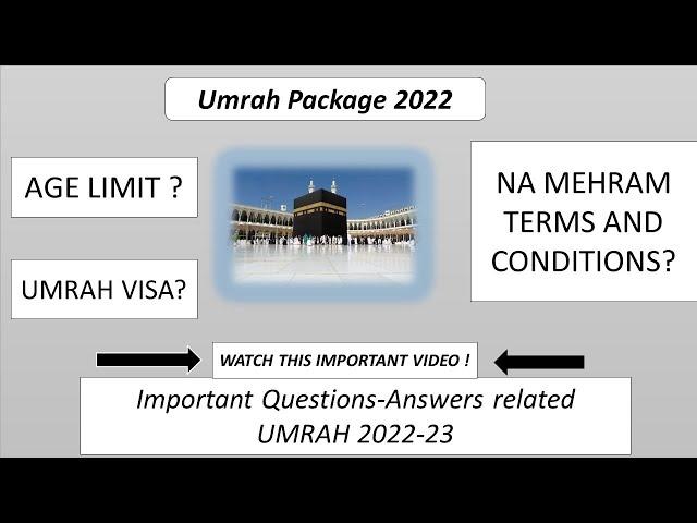 Age Limit - Visa Price !  Best Umrah Packages 2022 (Cheapest) from Pakistan, India, Bangladesh & UK