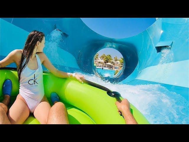 Waterslides at Laguna Waterpark in Dubai