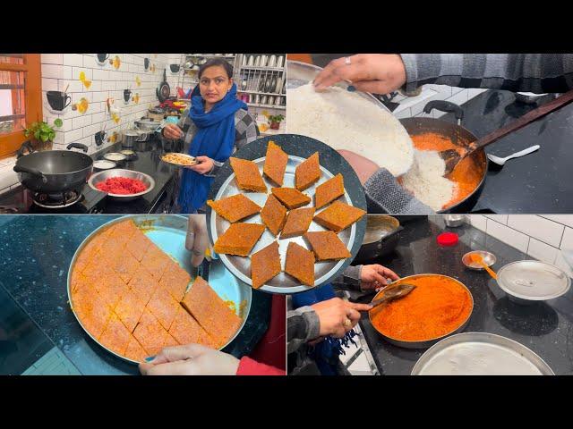 ਗਾਜਰ ਦੀ ਬਰਫੀ ਬਹੁਤ ਹੀ ਸੌਖੇ ਤਰੀਕੇ ਨਾਲ ਬਣਾਓ ️ gajar di barfi  गाजर की बर्फी!