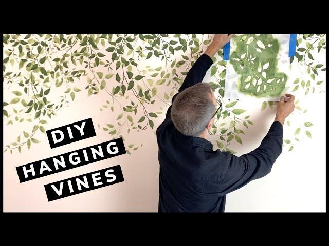 How To Stencil Faux Hanging Vines With Cutting Edge Stencils Clematis Vine Stencil Kit.