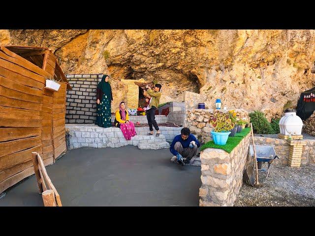 "Amir and his family turn their yard into a cozy cave oasis | Concrete project ready for winter"