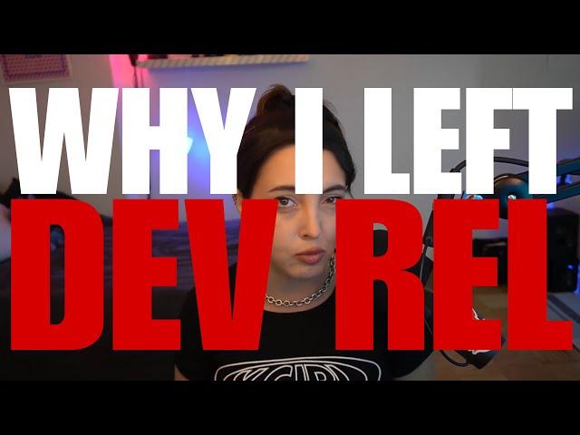 WHY I LEFT DEVELOPER RELATIONS (dev rel) | @endingwithali