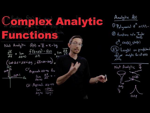 Complex Analysis L06: Analytic Functions and Cauchy-Riemann Conditions