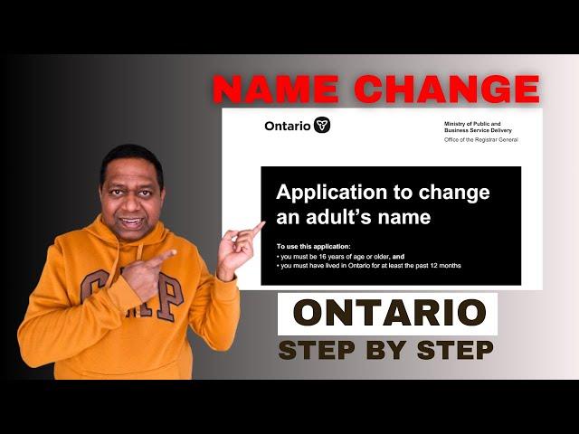How to change name in canada ontario in easy steps