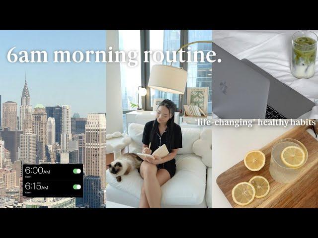 6am morning routine: life-changing healthy habits, tips to get up early, workout, & stay on track! 