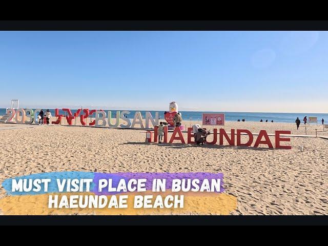 HAEUNDAE BEACH || BUSAN SOUTH KOREA || WALKING TOUR