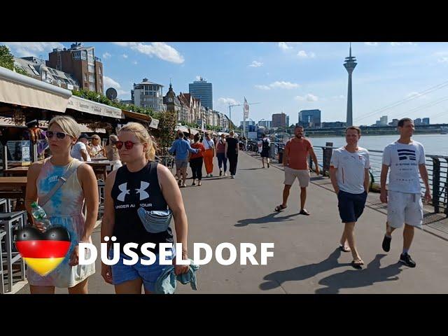 Düsseldorf, Germany | Amazing Vibrant City | Sunny Day | Day Walking Tour July 2024 [FULL TOUR]