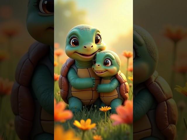  Tata, The Little Turtle Lost in the Forest  #shorts #cartoon #3danimation