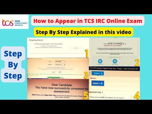 How To Appear in TCS IRC Online Exam | Explained Step by Step | With live demo of IRC exam