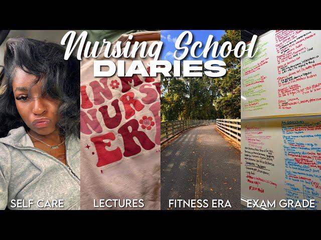 NURSING SCHOOL VLOG | tons of studying, fitness era, taco tuesday, exam grade, self care