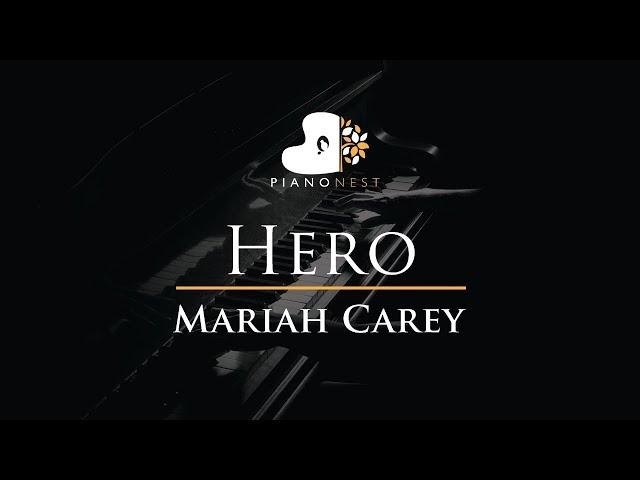 Hero - Mariah Carey - Piano Karaoke / Sing Along Cover with Lyrics