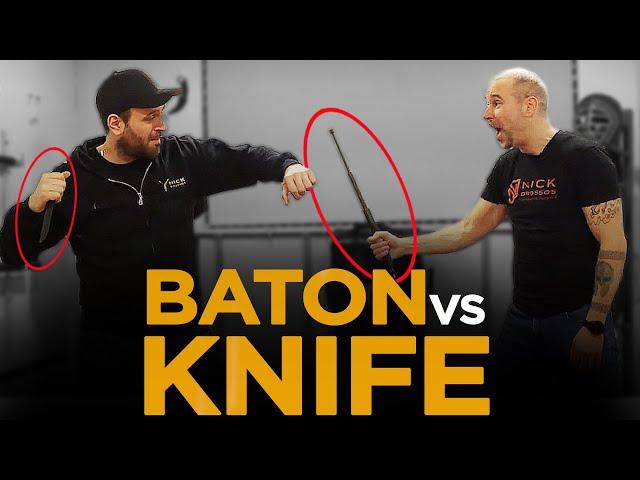 HOW to USE a BATON AGAINST a KNIFE ATTACK
