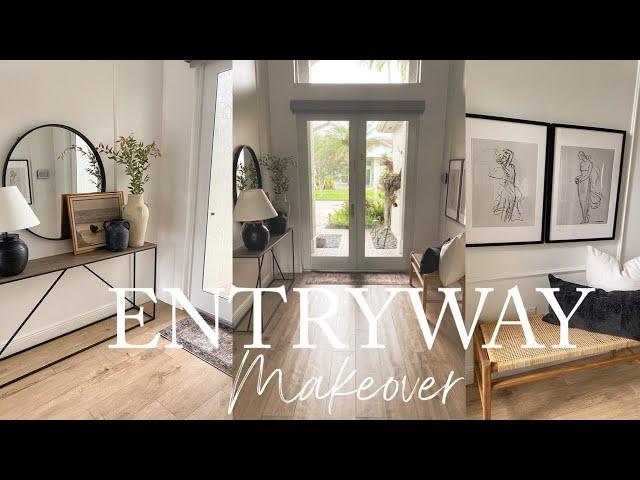 ENTRYWAY MAKEOVER & SUMMER DECORATE WITH ME 2023 | AFFORDABLE SWAPS | DYI HIGH-END WALL DECOR