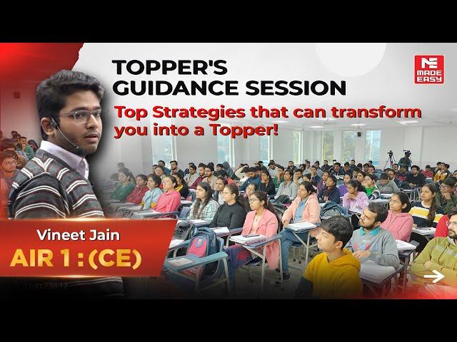 ESE 2023 Topper's Preparation Strategy | CE | AIR 1 | Vineet Jain | MADE EASY