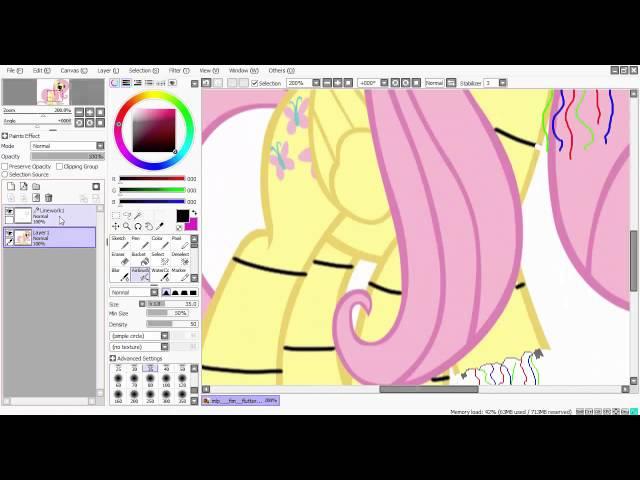 MLP - Amateur SpeedPaint Fluttershy/Chica - FNAF #1 [PL]