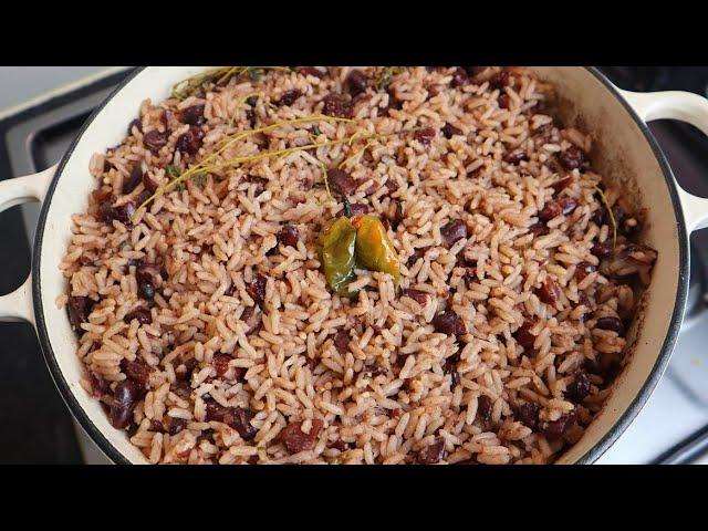 How To Make Jamaican Rice And Peas Step By Step Recipe | Caribbean Food Rice & Peas