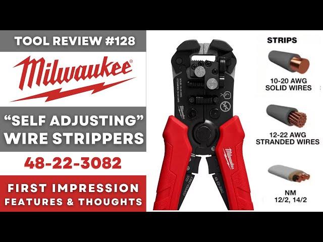 Milwaukee "Self Adjusting" Wire Strippers - Any Good? 48-22-3082 #tools #milwaukee #electrical