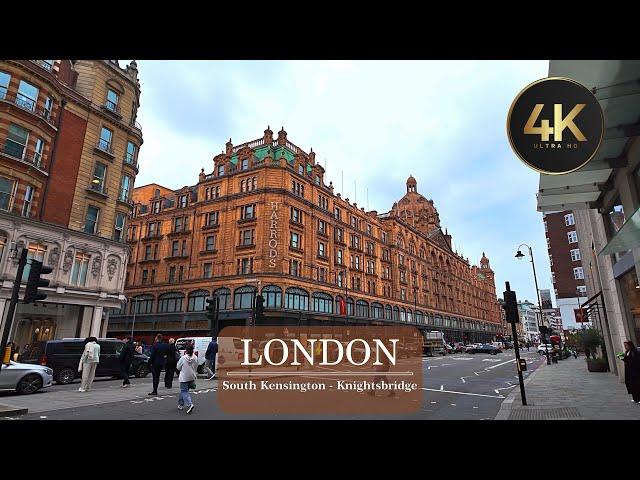 London South Kensington - Knightsbridge Harrods Virtual Tour 4K60fps