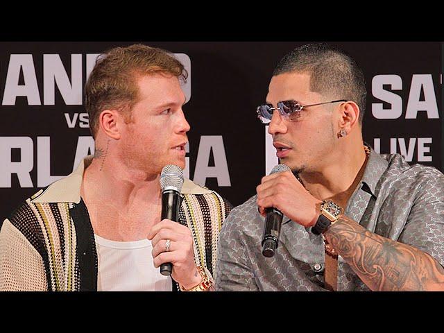 Canelo Alvarez vs Edgar Berlanga HEATED LA Press Conference & Face Off Video