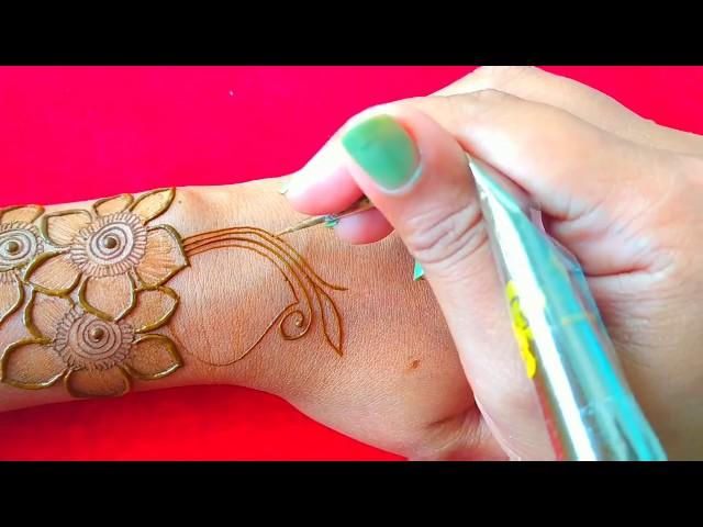 Easy & simple Arabic+floral henna design for hand ll neha's creation mhndi design(मेहंदी डिजाइन) #22