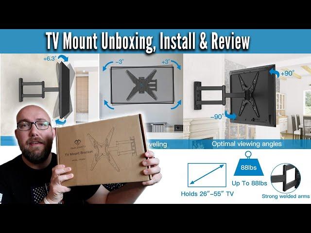 Perlesmith TV Wall Mount Unboxing, Install Tutorial, & Review