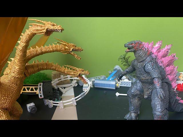 Space Godzilla vs King Ghidorah /stop motion animation /part 1