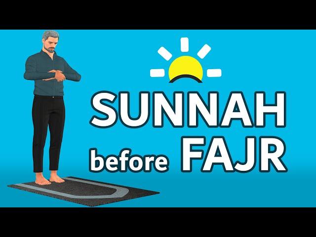 How to pray Sunnah before Fajr for men (beginners) - with Subtitle