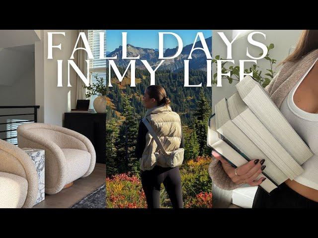 FALL DAYS | mt rainier hike, office refresh, skims haul + sept reads & ambient setup