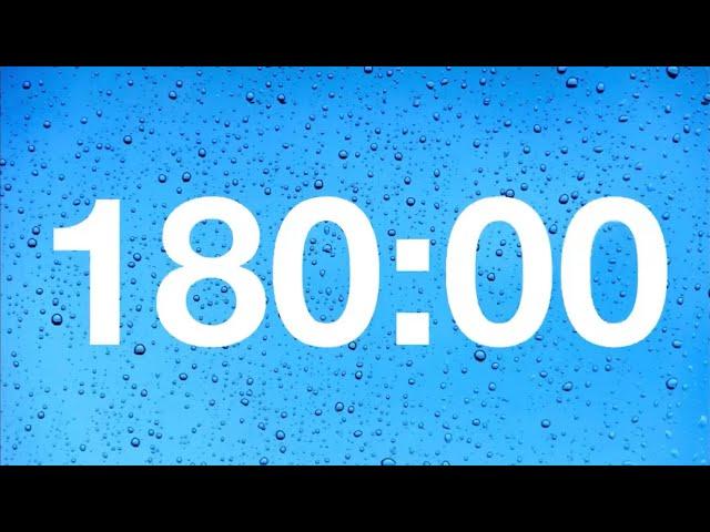 timer - 180 minute countdown with rain sound