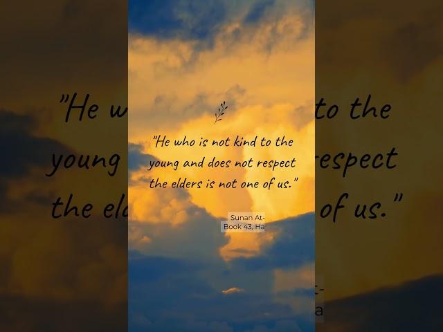 Respecting Youth and Elders - True Believers #islamicwisdom  #hadith #hadithofprophetmuhammad